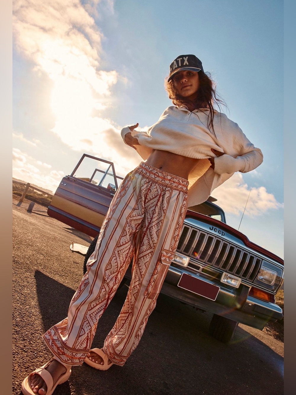 FP Movement Visionary Printed Pants~Oatmilk Combo
